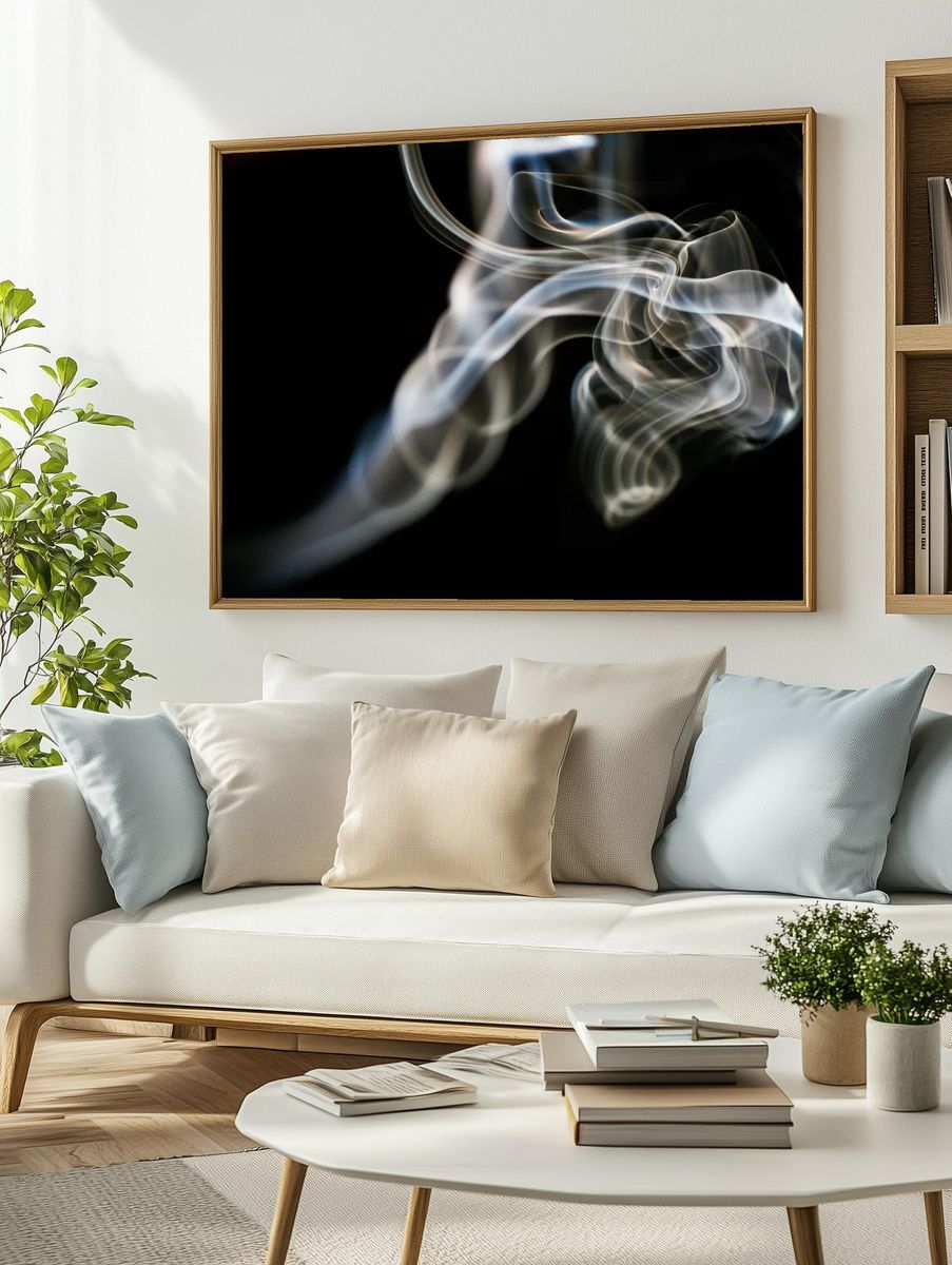 Abstract Smoke Patterns Poster. — room view 2