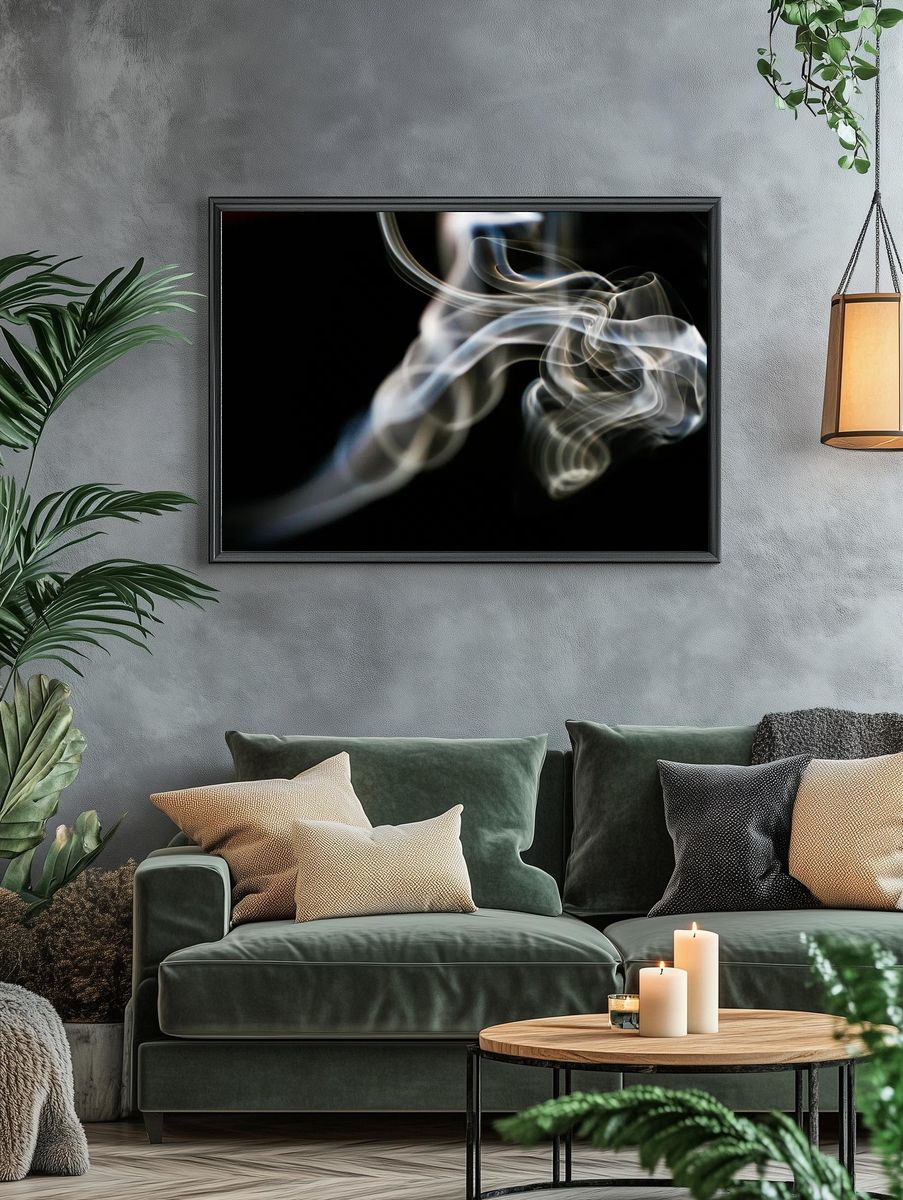 Abstract Smoke Patterns Poster. — room view 4