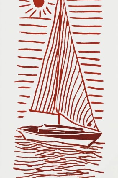 Sailing Boat — Minimalist Print