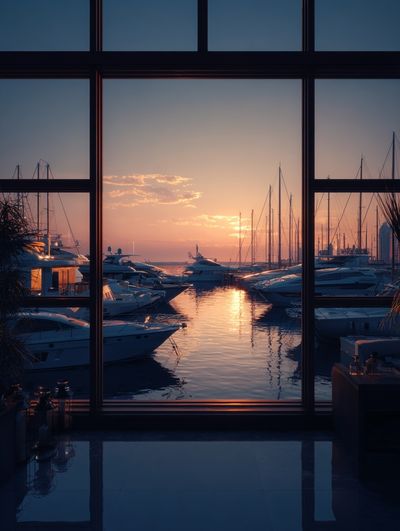 Sunset Marina View — Photography Print. poster print