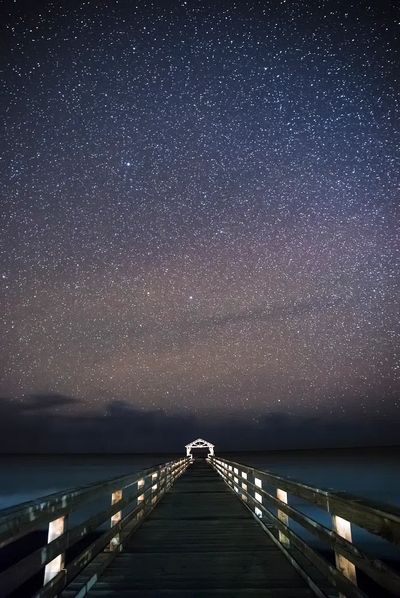 Starry Night Over Pier — Photography Print. poster print