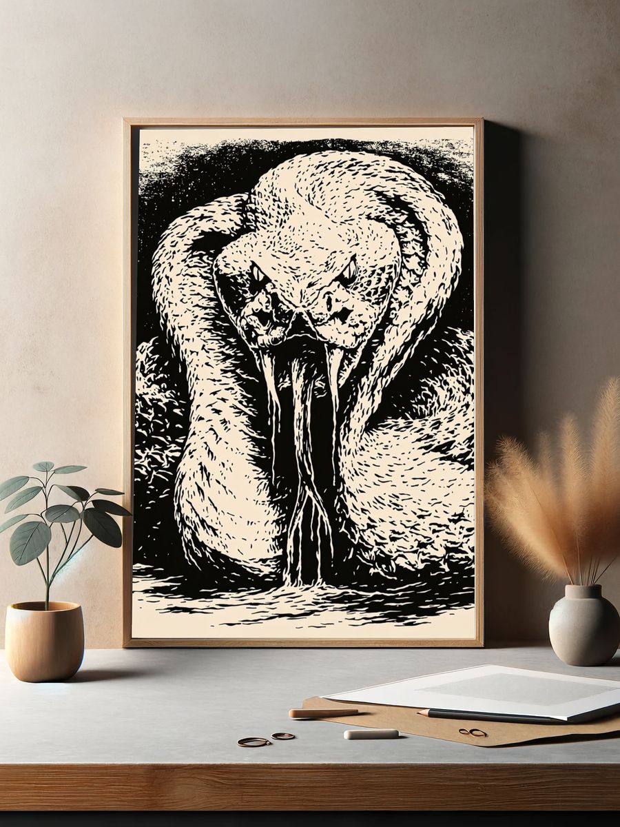 Venomous Snake Ink Poster. — room view 2