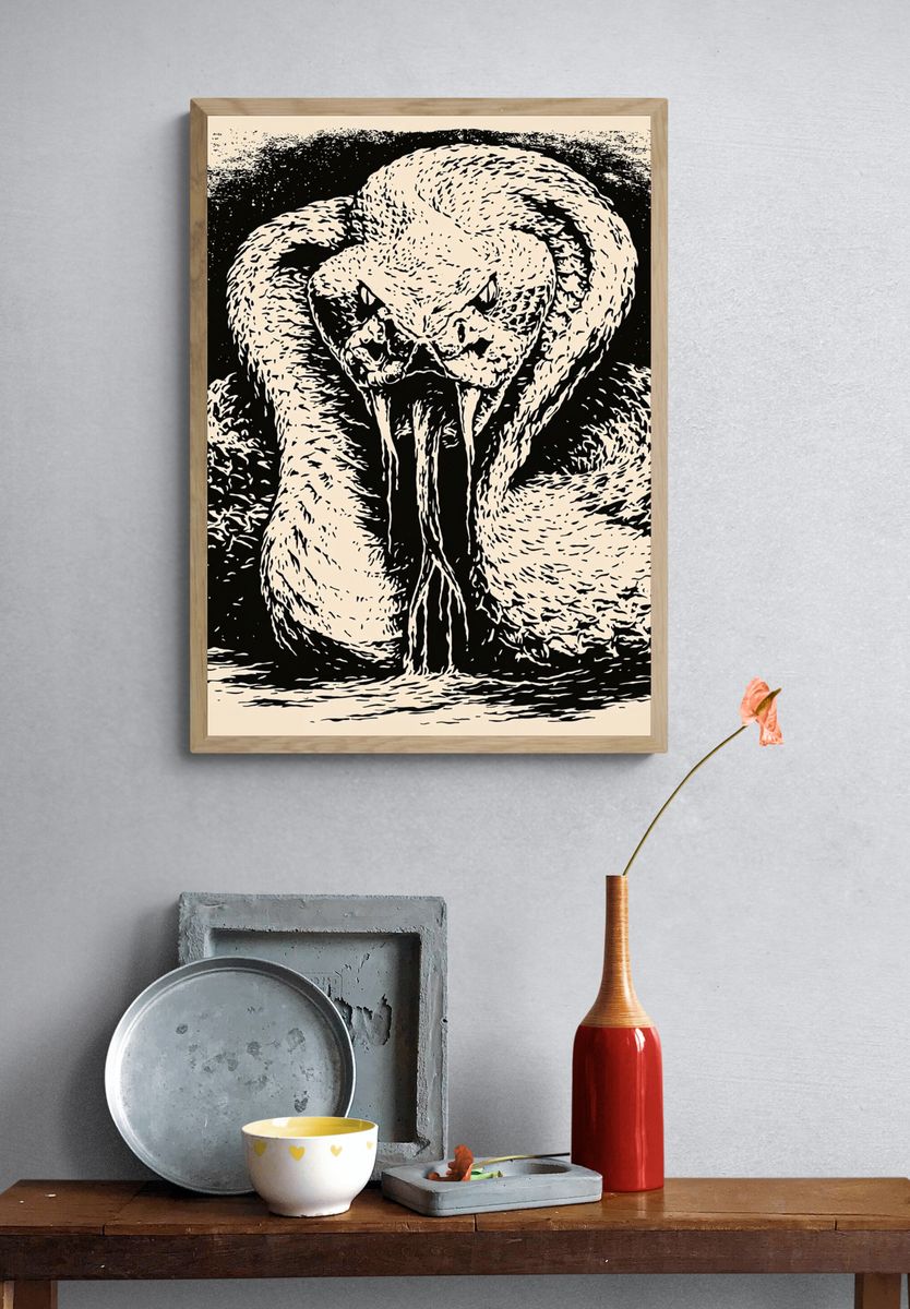 Venomous Snake Ink Poster. — room view 3