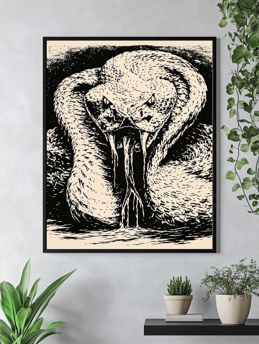 Venomous Snake Ink Poster. — room view 4