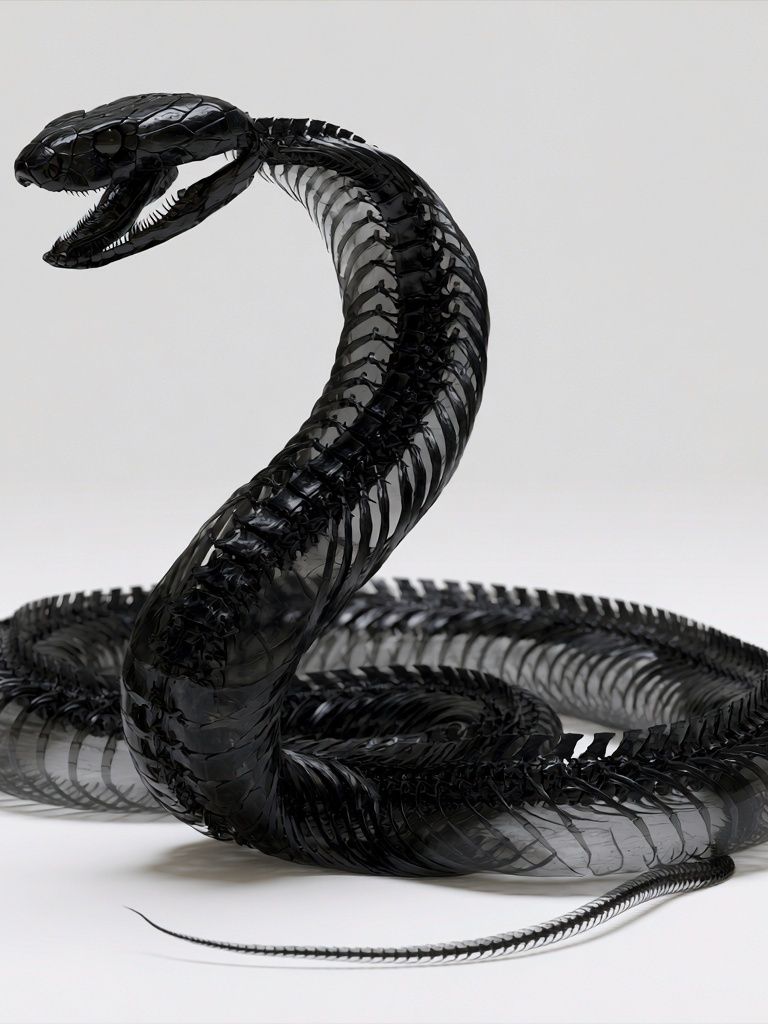Black Snake Sculpture Poster. poster — animals art