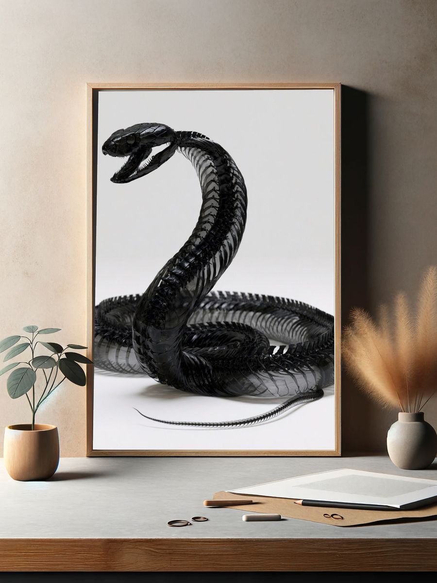 Black Snake Sculpture Poster. — room view 2