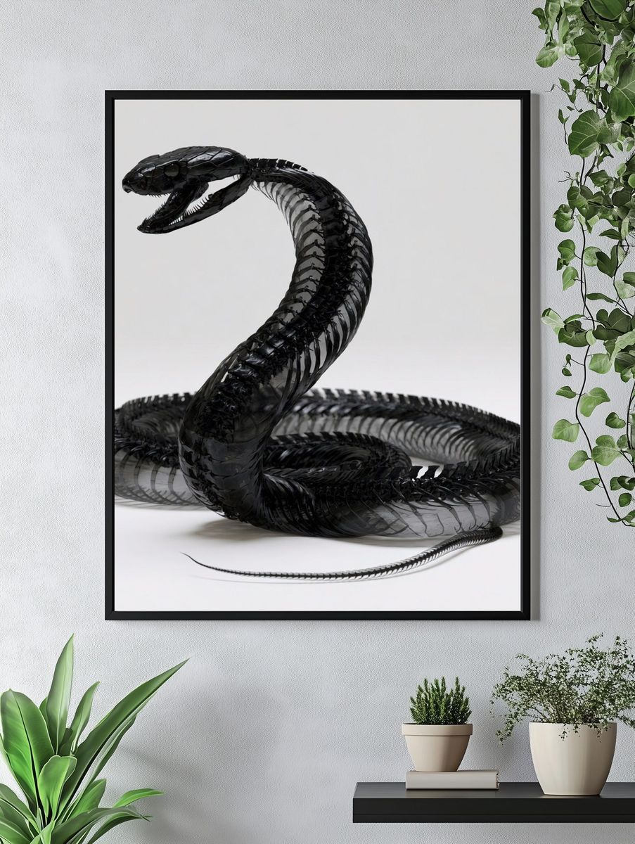 Black Snake Sculpture Poster. — room view 4
