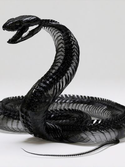 Black Snake Sculpture Poster.