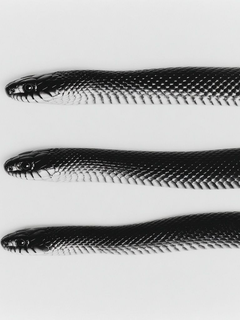 Black Snake Trio Photography Poster. poster detail