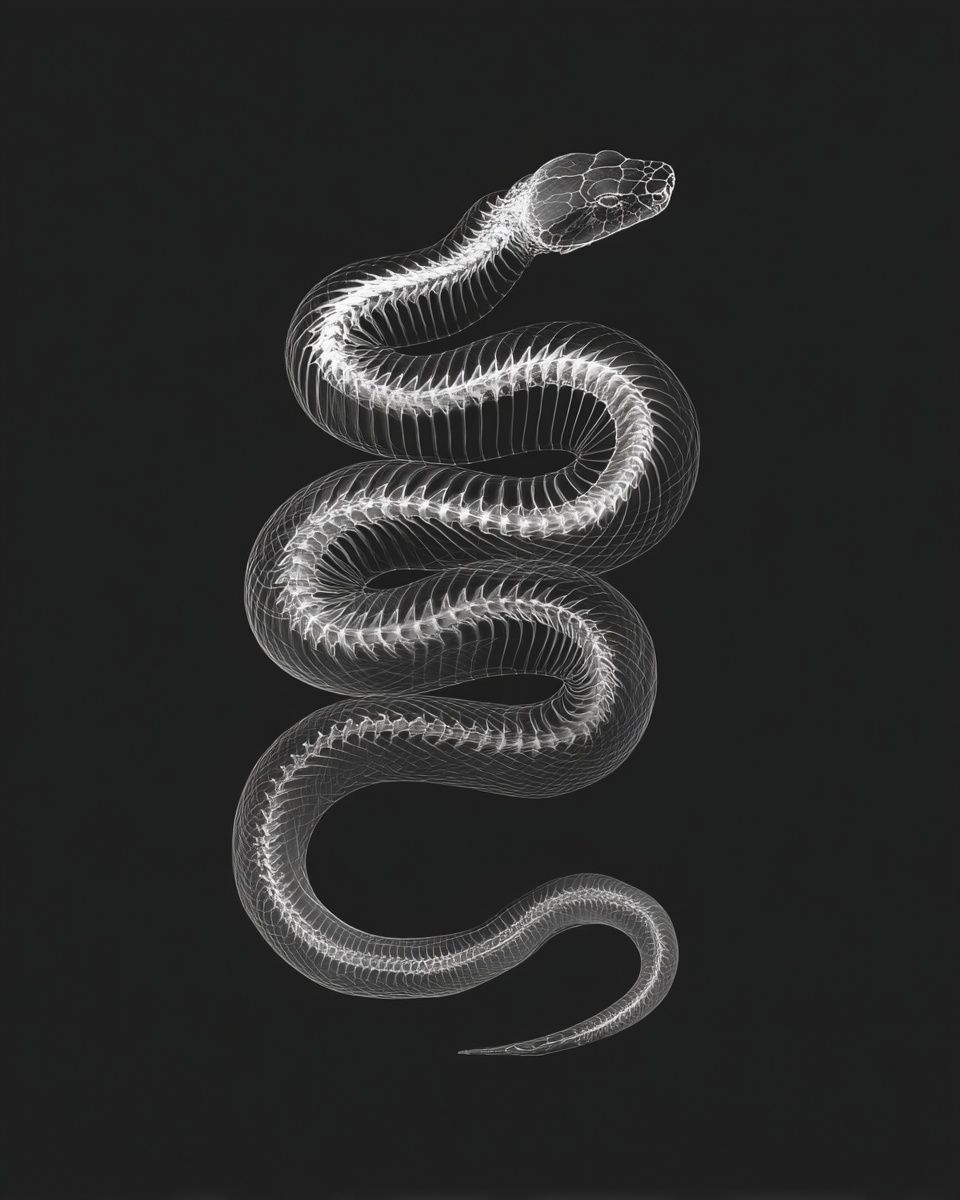Serpentine X-Ray Illustration Poster. poster — illustration art