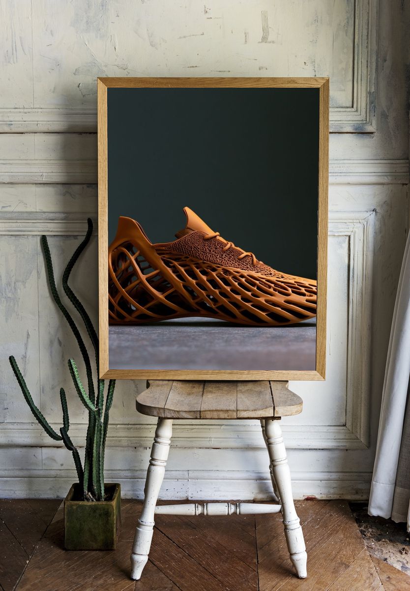 Futuristic Sneaker Photography Poster. room preview