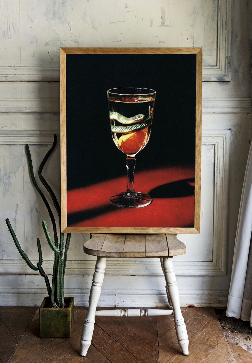 Snake in Glass — Fine Art Print. — room view 1