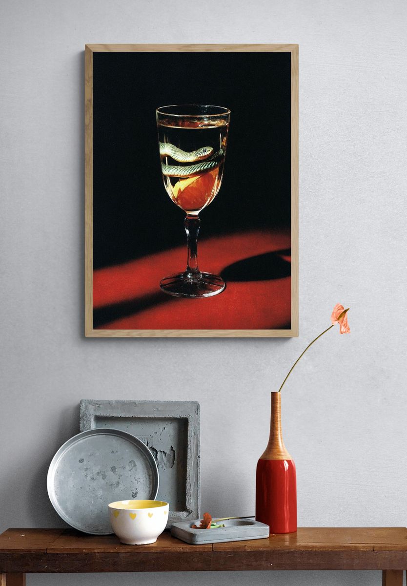 Snake in Glass — Fine Art Print. — room view 3