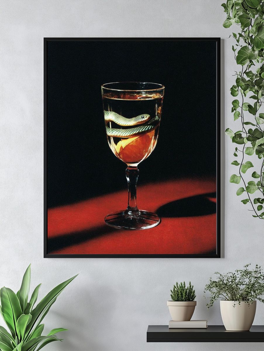 Snake in Glass — Fine Art Print. — room view 4