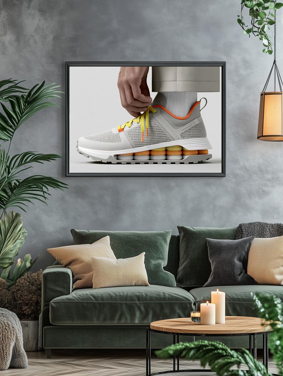 Sneaker Lacing Close-Up Photography Poster. — room view 4