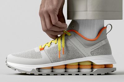 Sneaker Lacing Close-Up Photography Poster. poster
