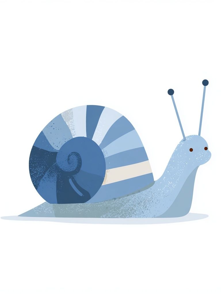 Cute Snail Illustration Poster. poster detail