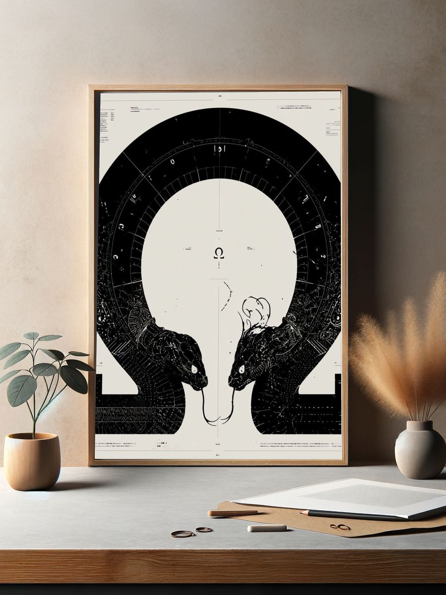 Twin Serpents — Fine-Art Print. — room view 2