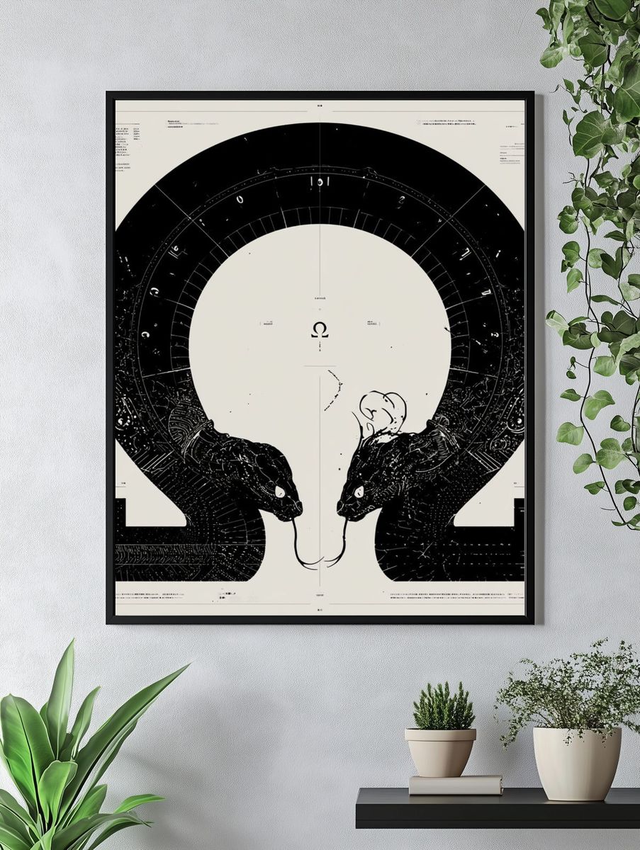 Twin Serpents — Fine-Art Print. — room view 4