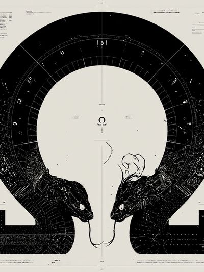 Twin Serpents — Fine-Art Print.
