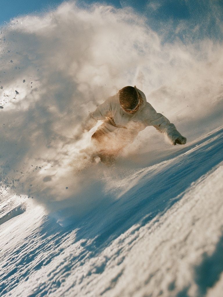 Snowboard Powder Carve Photography Poster. poster — photography art