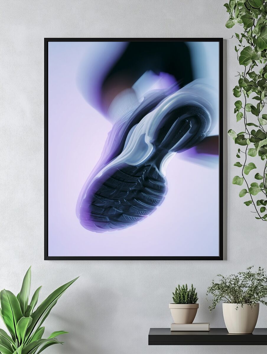 Dynamic Sneaker Photography Poster. — room view 4
