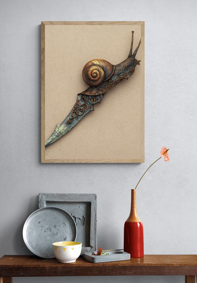 Snail Knife — Surrealism Print. — room view 3