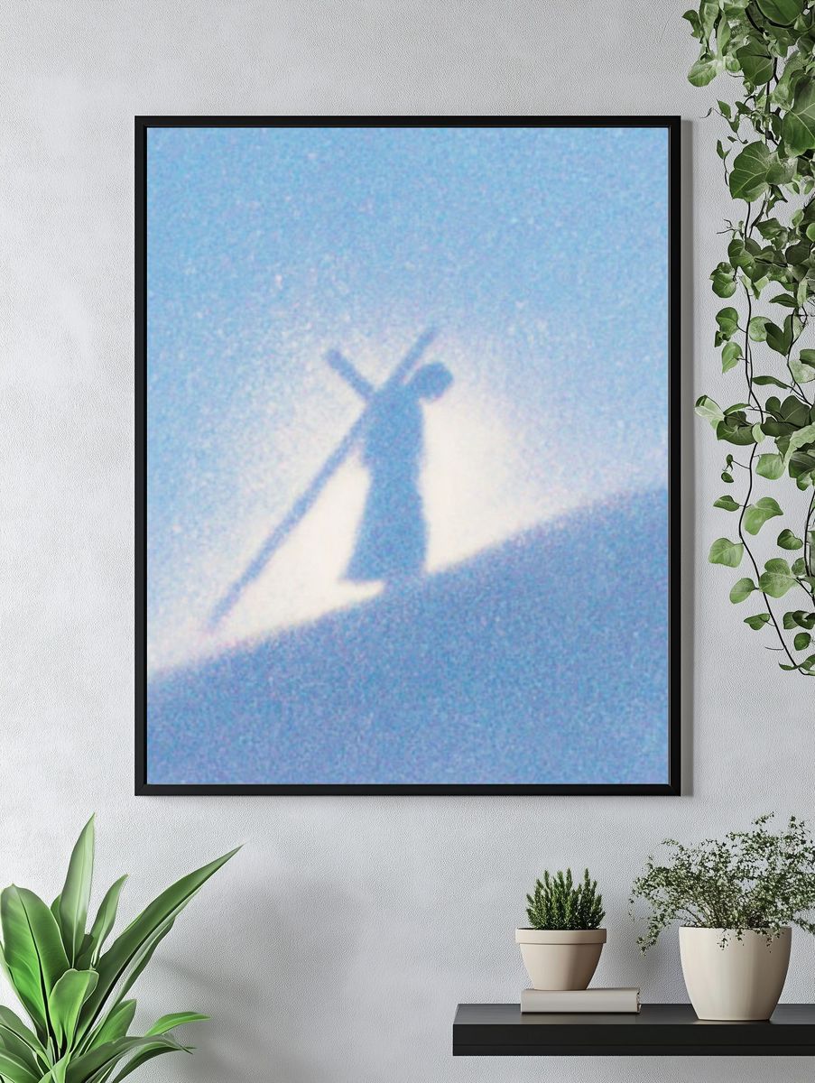 Snowboard Shadow Photography Poster. — room view 4