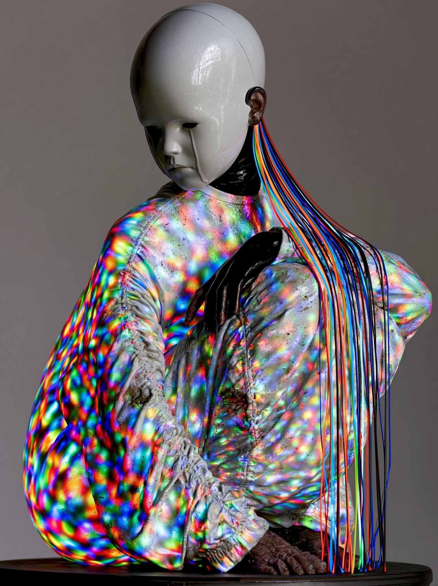 Surreal Neon Figure Print. poster — fine-art art