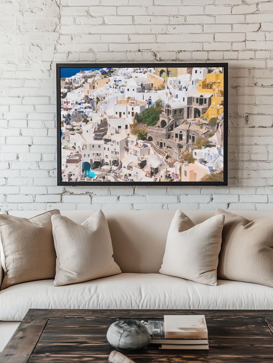 Santorini Architecture — Photography Print. — room view 1