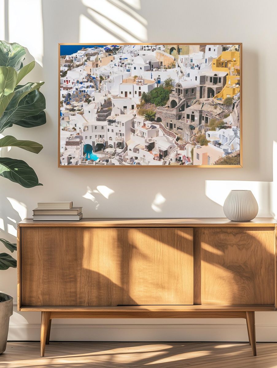 Santorini Architecture — Photography Print. — room view 3