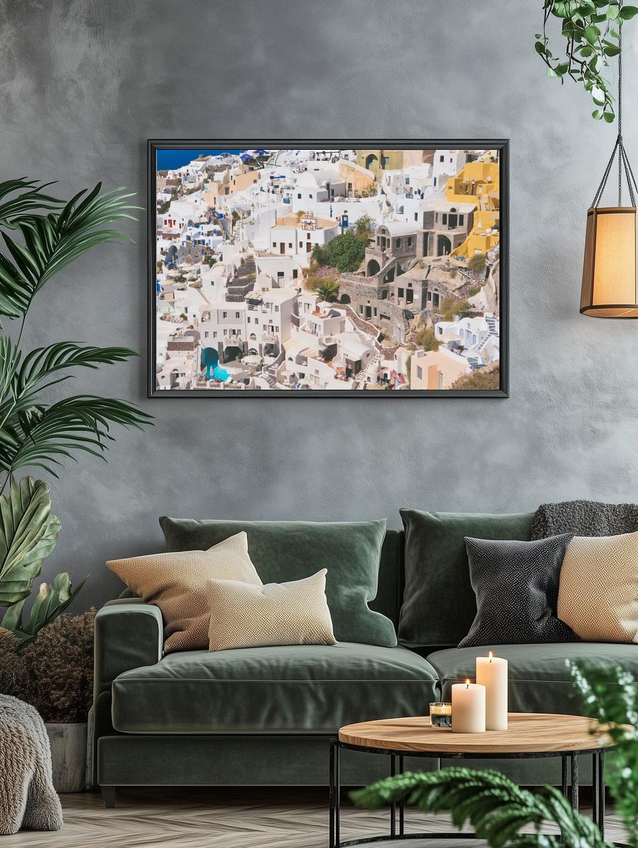 Santorini Architecture — Photography Print. — room view 4