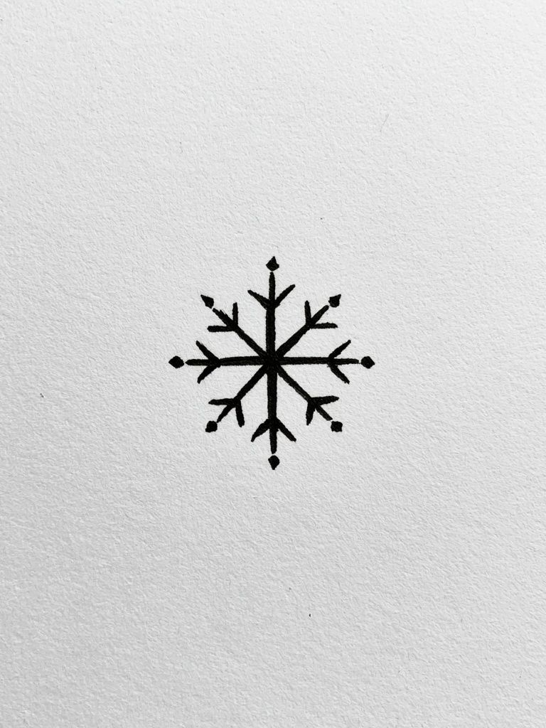 Snowflake Minimalist Print. poster detail