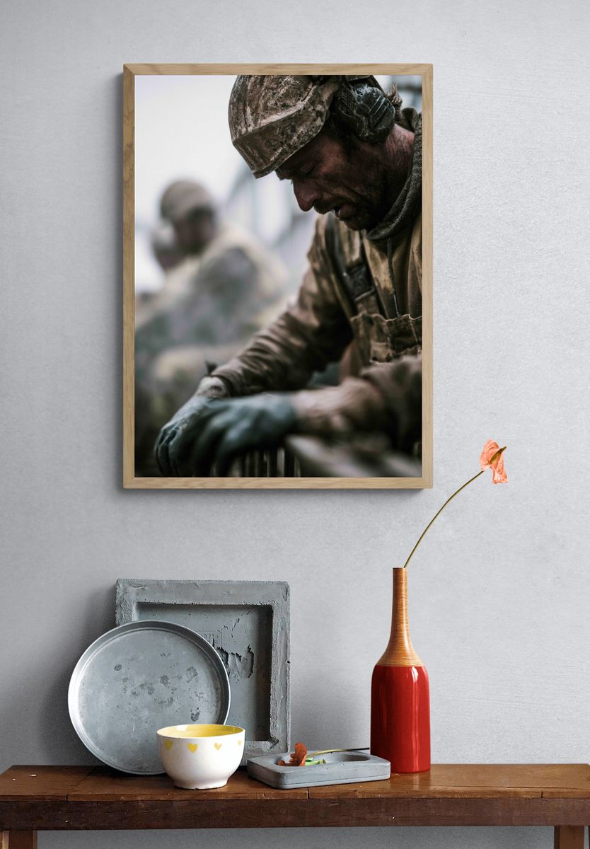Soldier in the Field Photography Poster. — room view 3