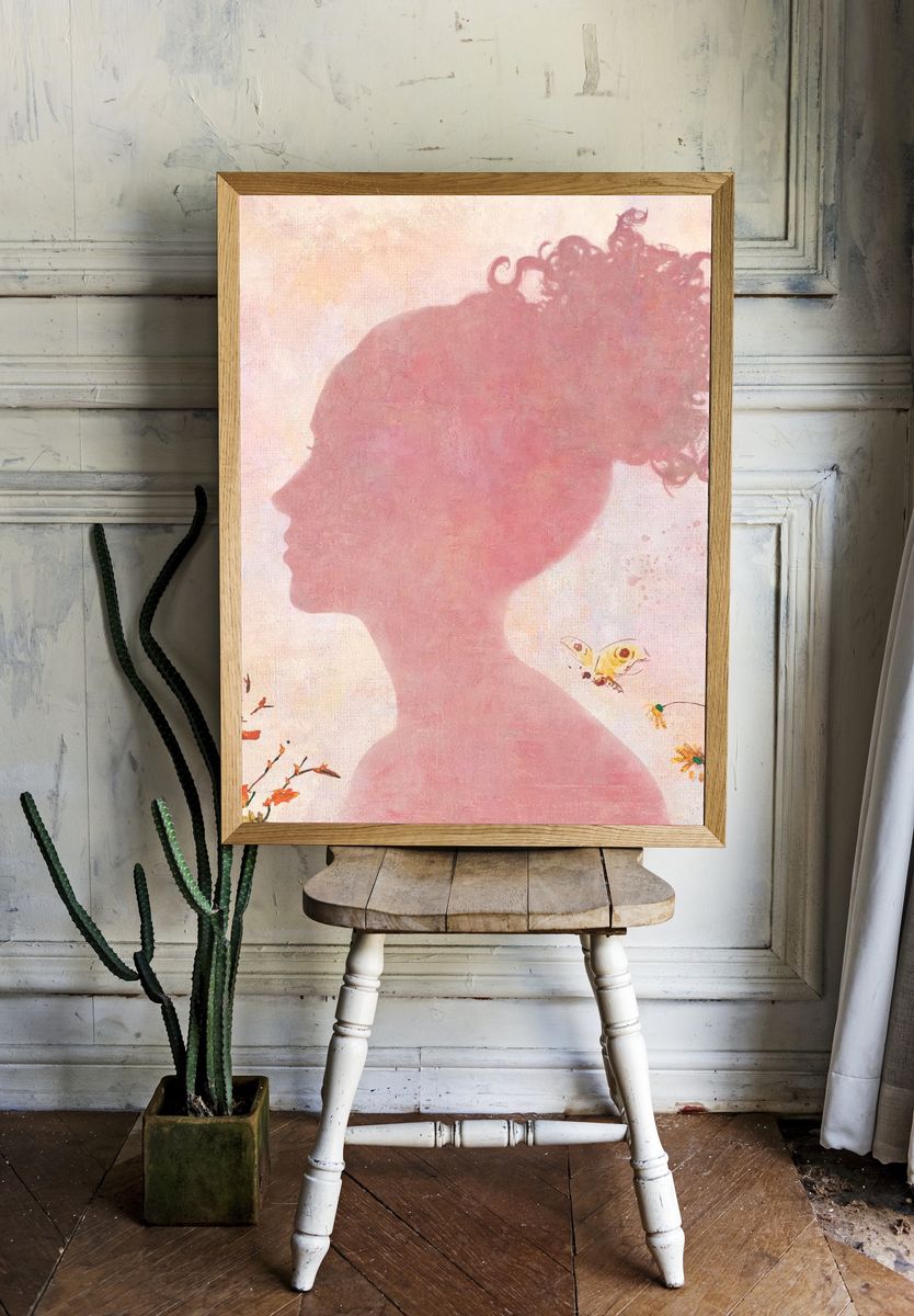 Silhouette of a Woman — Abstract Print. — room view 1