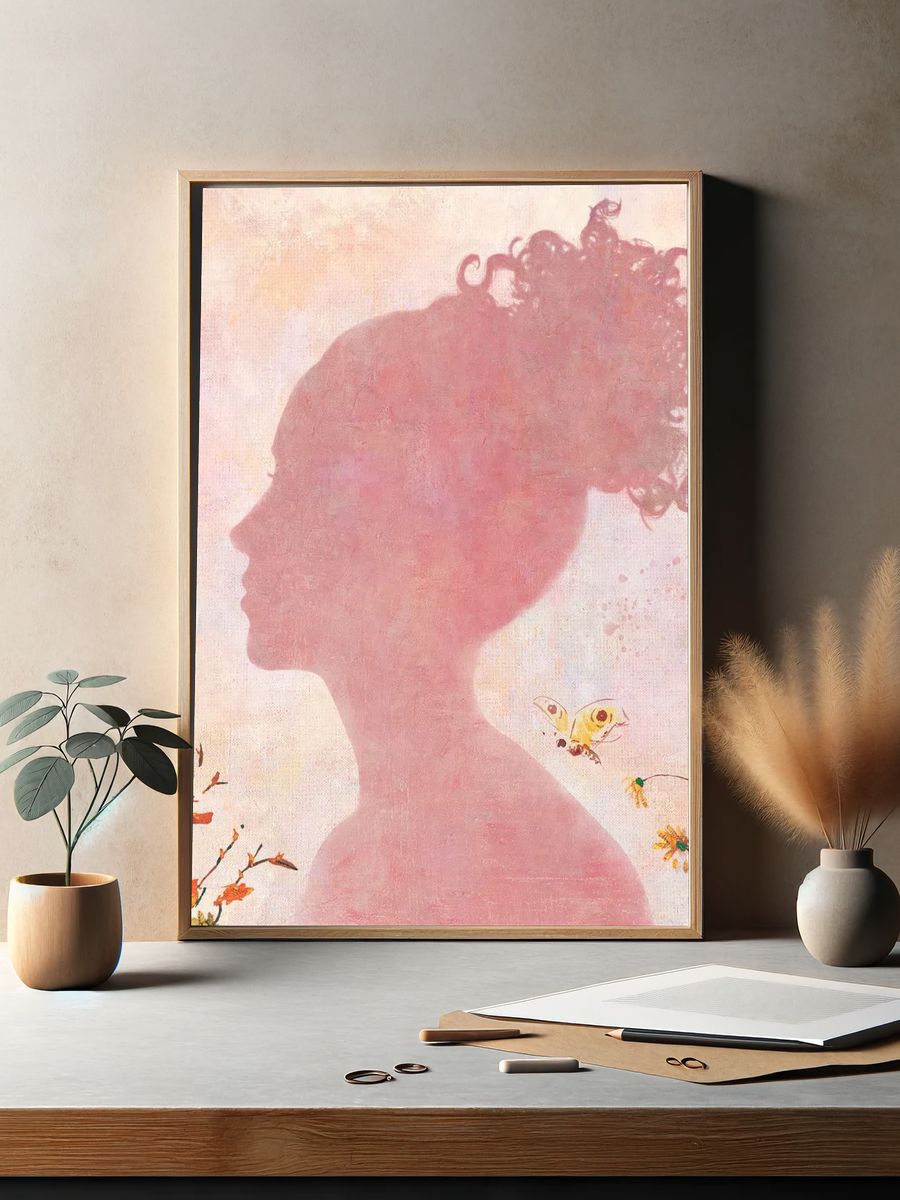 Silhouette of a Woman — Abstract Print. — room view 2