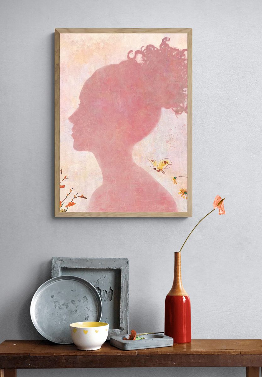 Silhouette of a Woman — Abstract Print. — room view 3