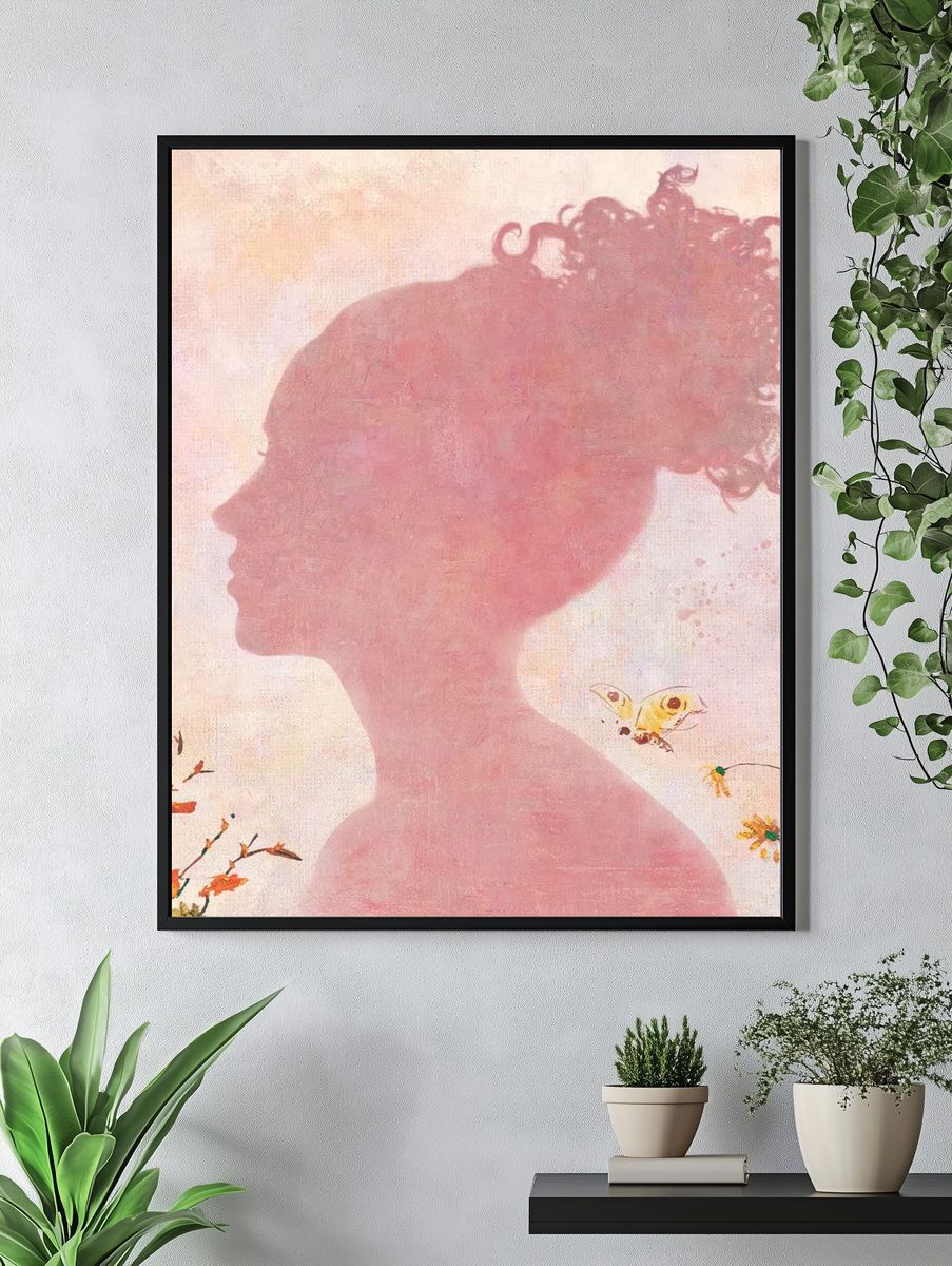 Silhouette of a Woman — Abstract Print. — room view 4