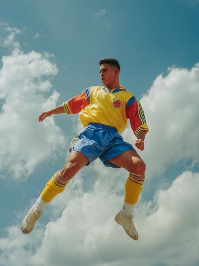 Soccer Player Jumping — Sports Print
