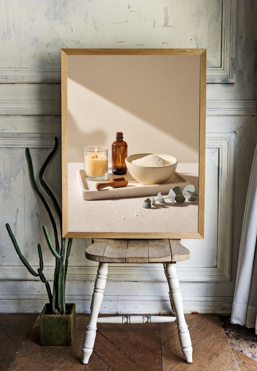 Spa Still Life Photography Poster. — room view 1