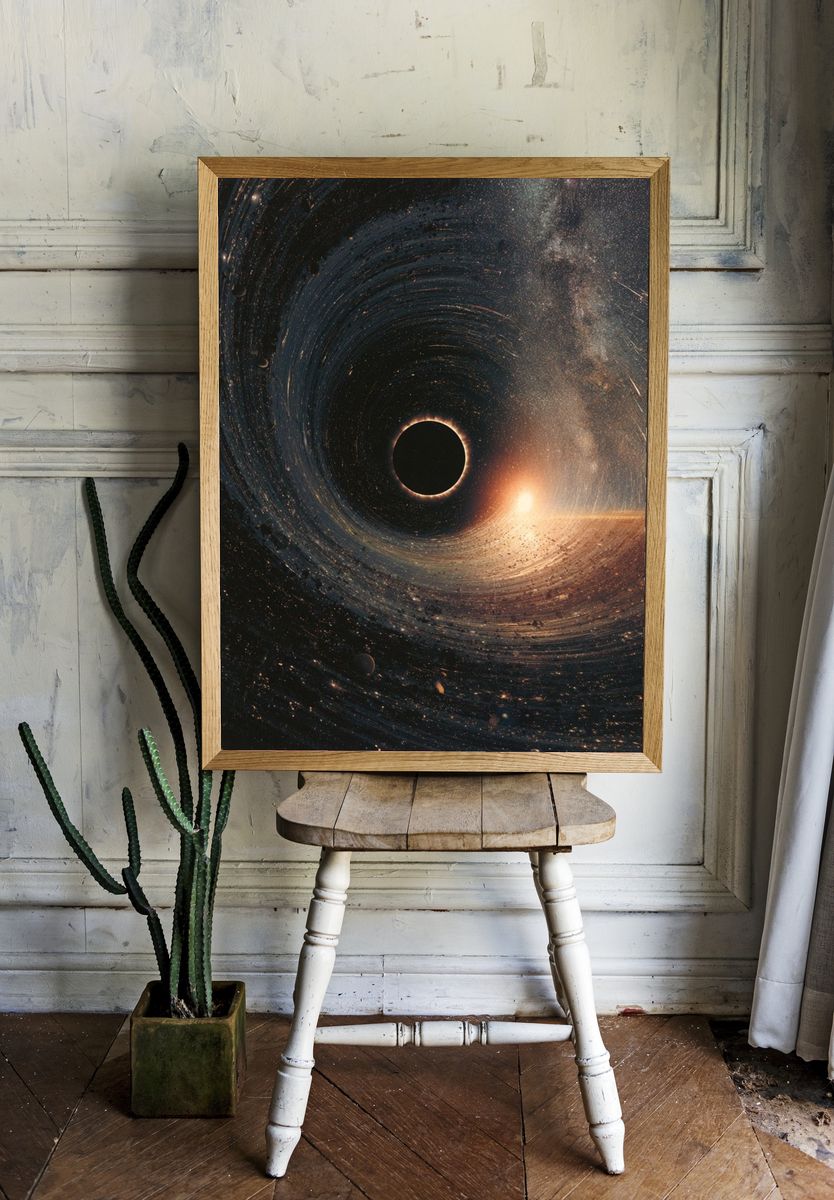 Cosmic Eclipse Space Print. room preview