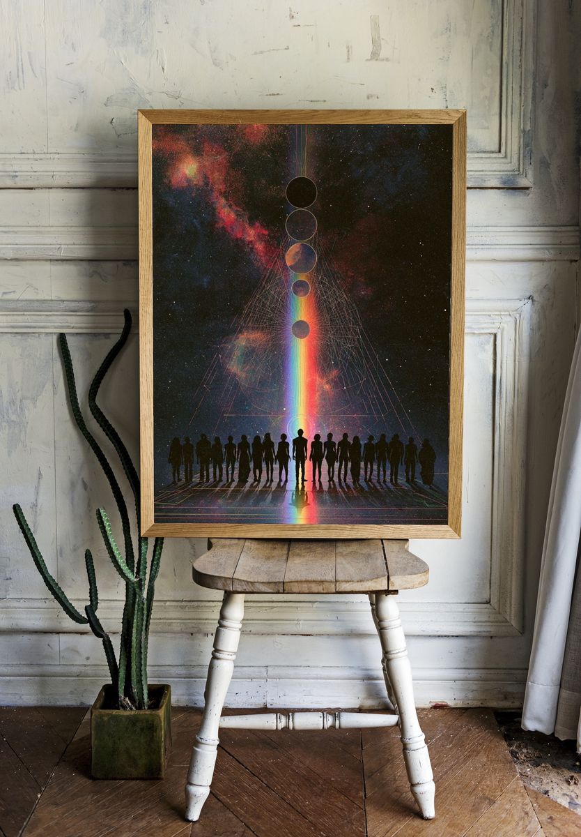 Cosmic Alignment — Sci-Fi Print. room preview
