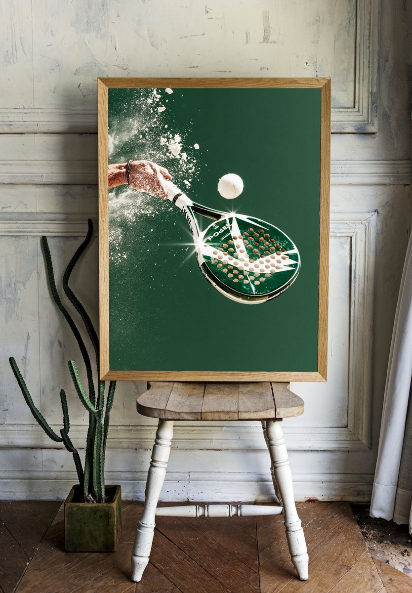 Padel Smash Action Photography Poster. room preview