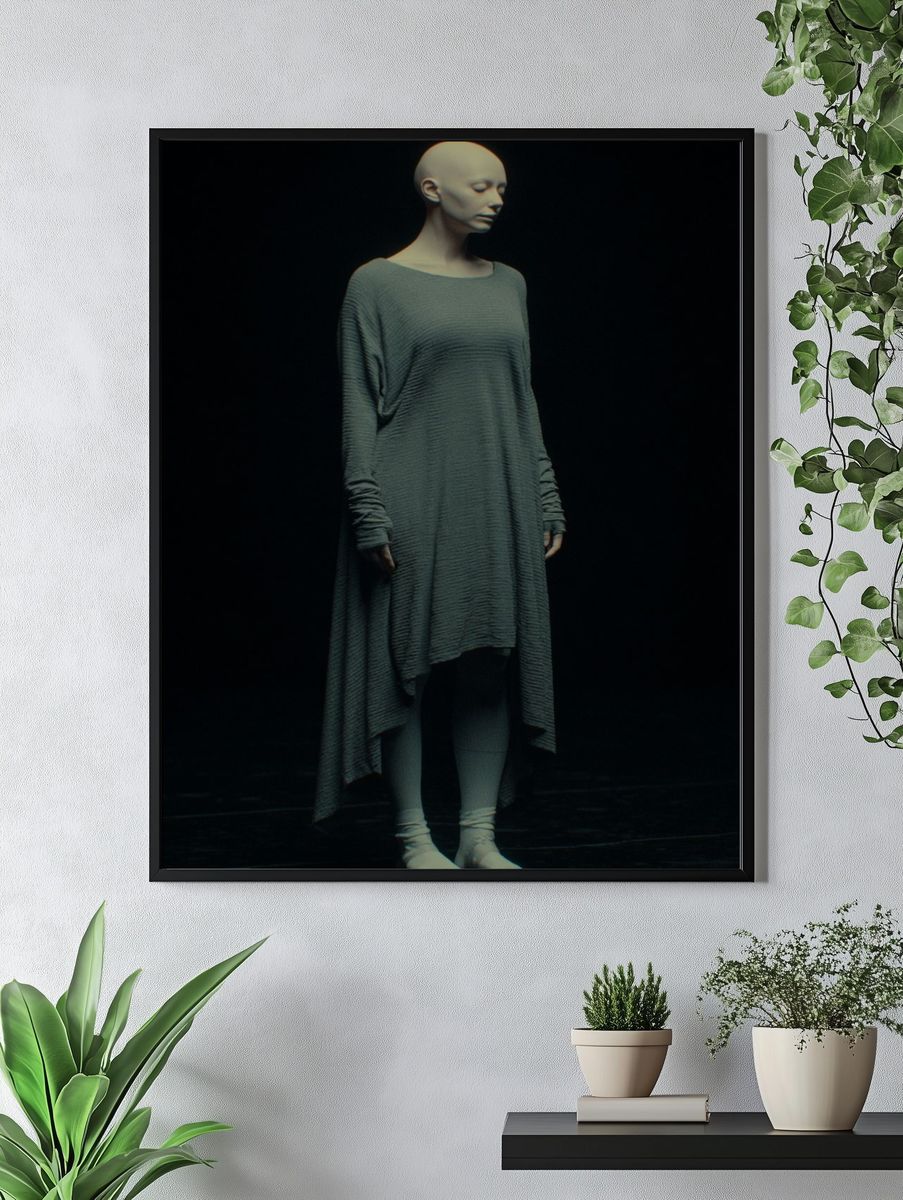 Surreal Bald Figure Photography Poster. — room view 4