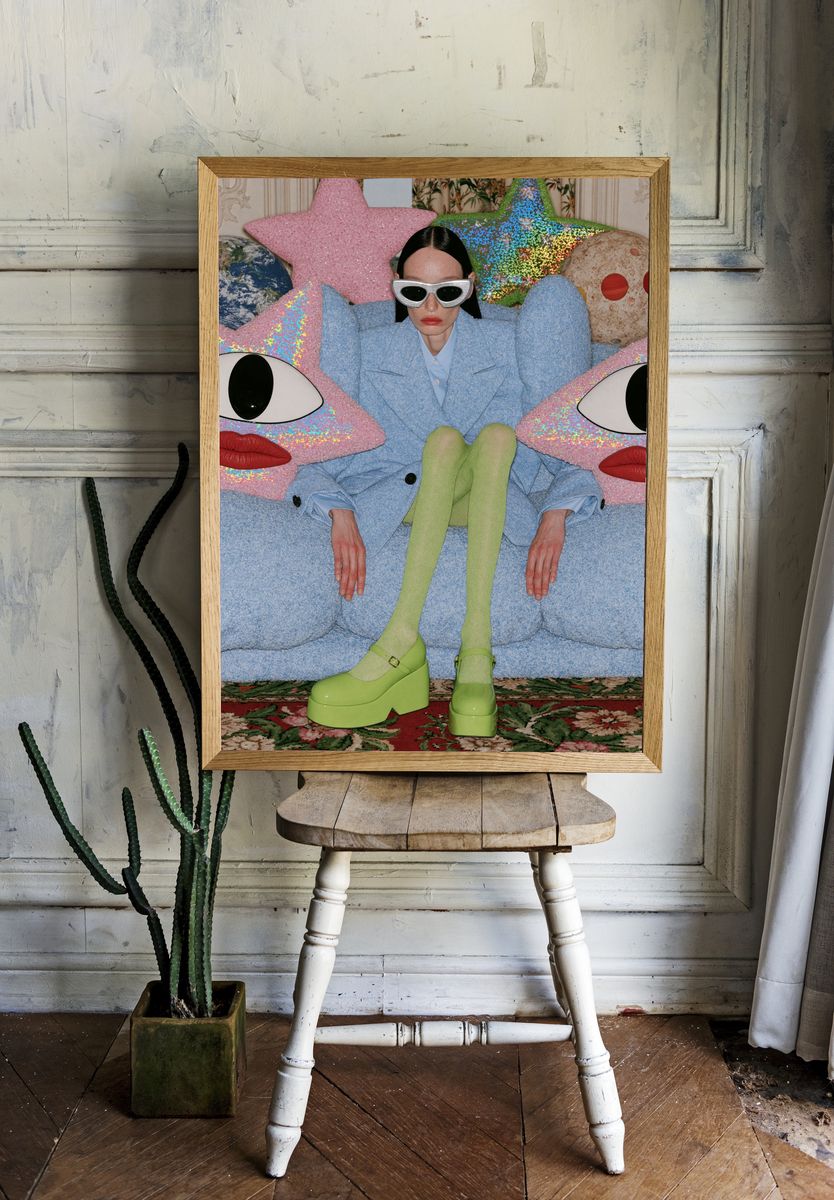 Surreal Fashion Portrait Poster. — room view 1
