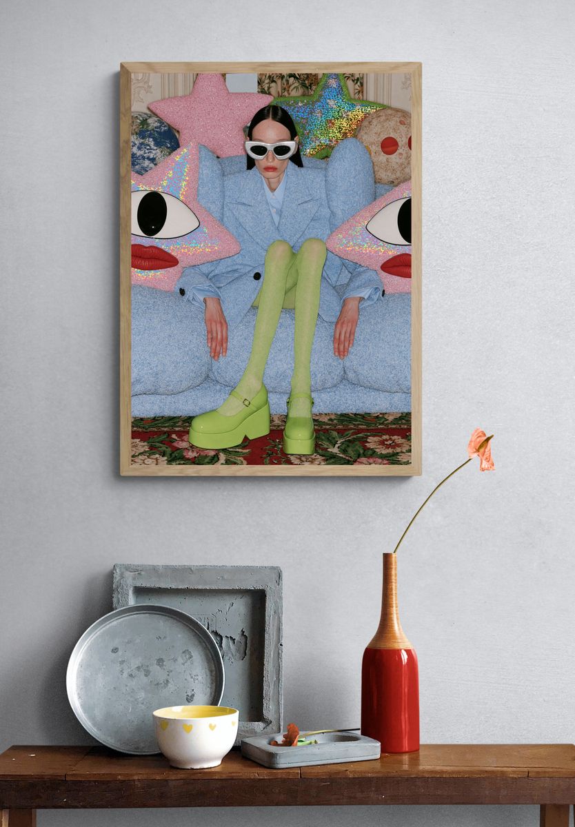 Surreal Fashion Portrait Poster. — room view 3