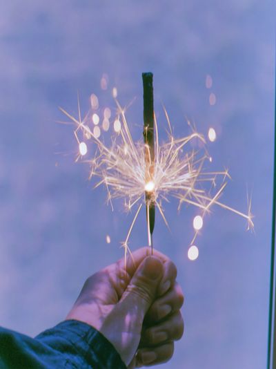 Sparkler Hand Photography Poster.