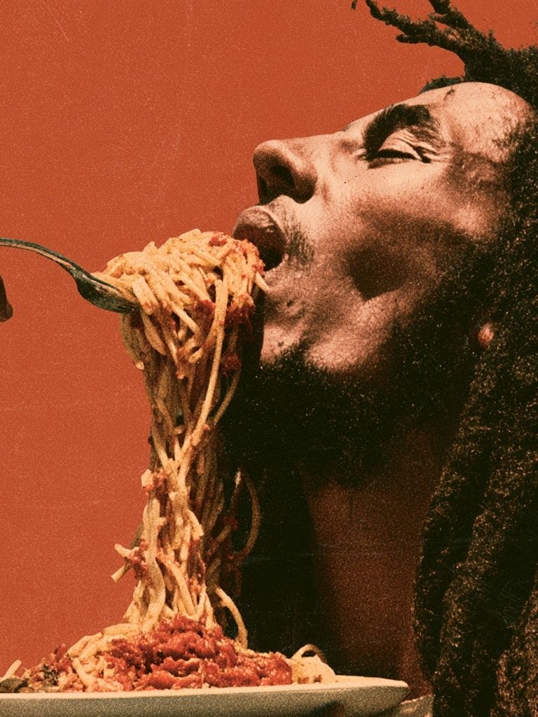 Spaghetti Portrait Photography Poster. poster — photography art