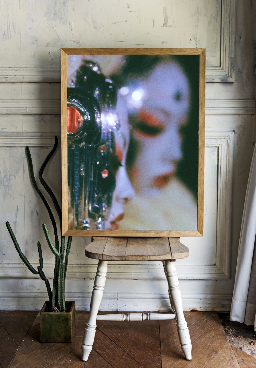 Surreal Mask Portrait Print. — room view 1