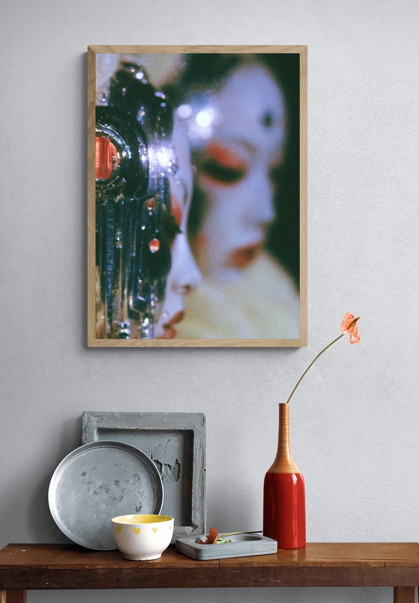 Surreal Mask Portrait Print. — room view 3